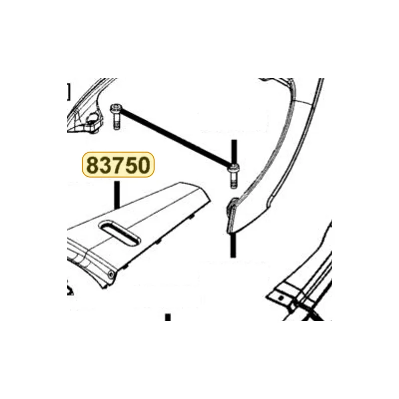 83750-KKE5-E00-NVP COVER RR CENTER — diagram cutout