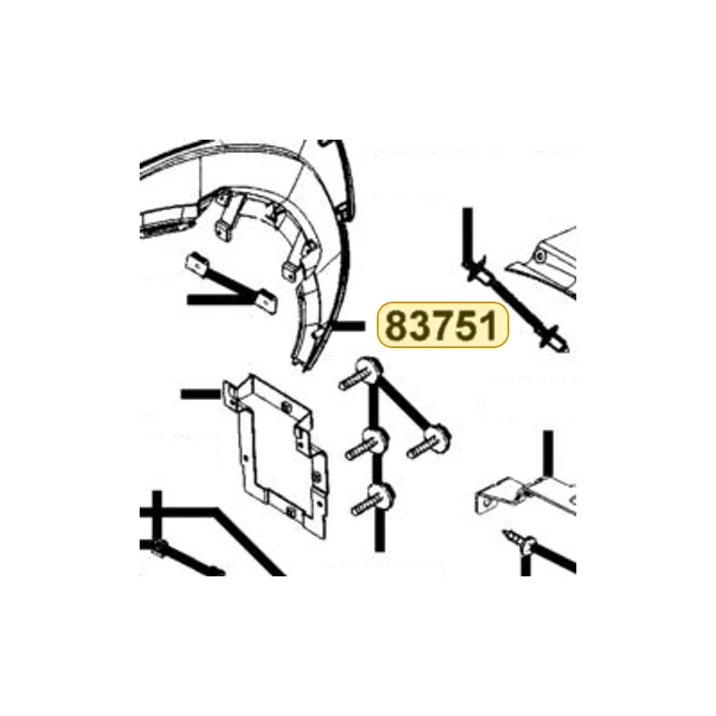 83751-KKE5-E00-NVP MOLDING RR CENTER — diagram cutout