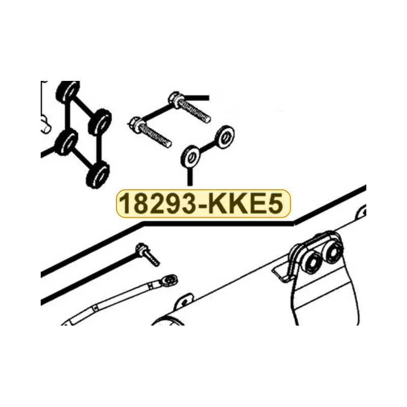 18293-KKE5-E00 BUSH MUFF STAY — diagram cutout