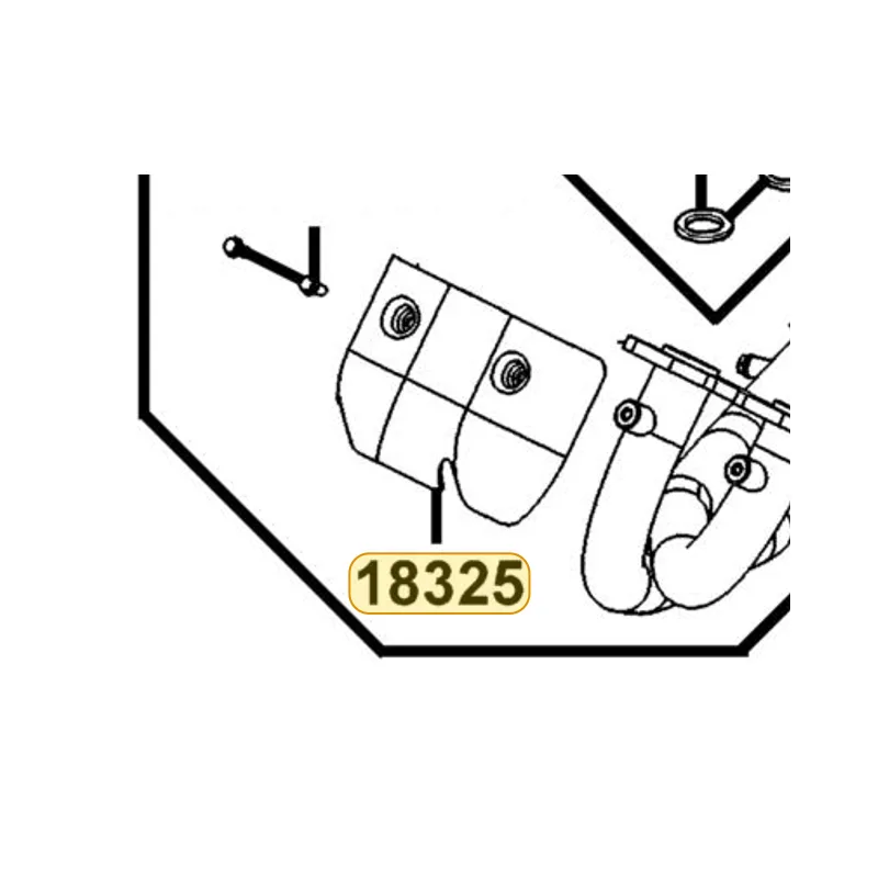 18325-KKE5-E00 PROTECTOR EXH PIPE — diagram cutout
