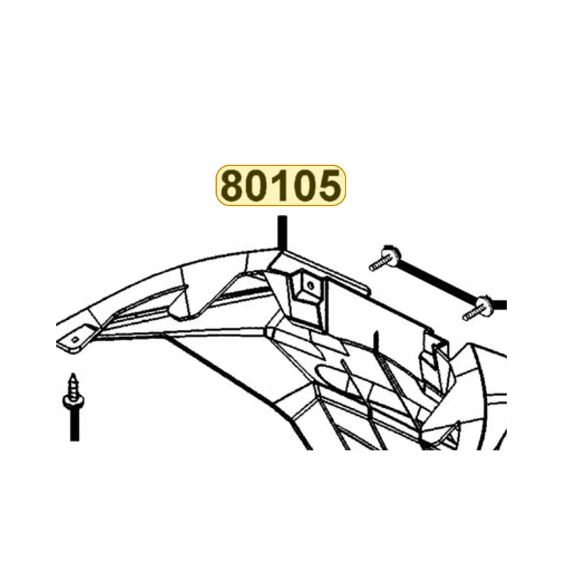 80105-KKE5-M30-N1R FENDER RR (Black) — diagram cutout