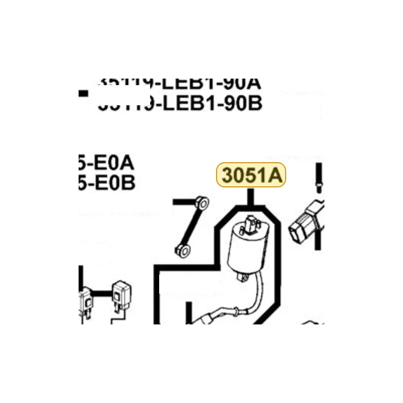 3051A-KKE5-E00 COIL ASS.Y IGN..R.H. — diagram cutout