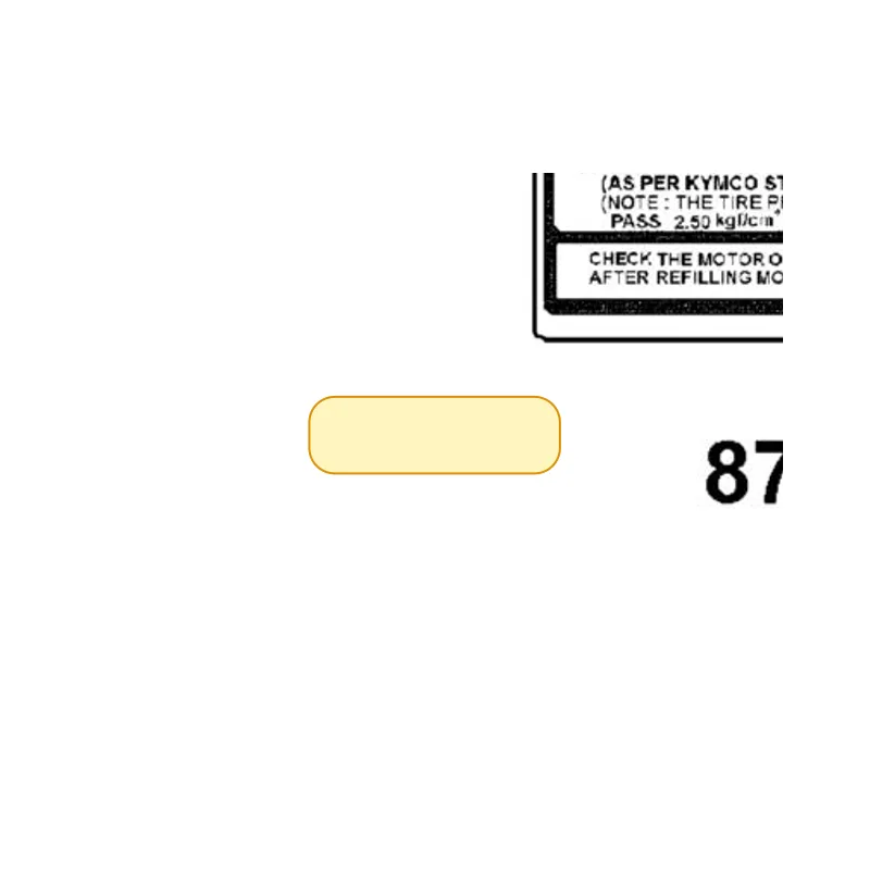 87505-KKE5-E00-T01 LABEL TIRE — diagram cutout
