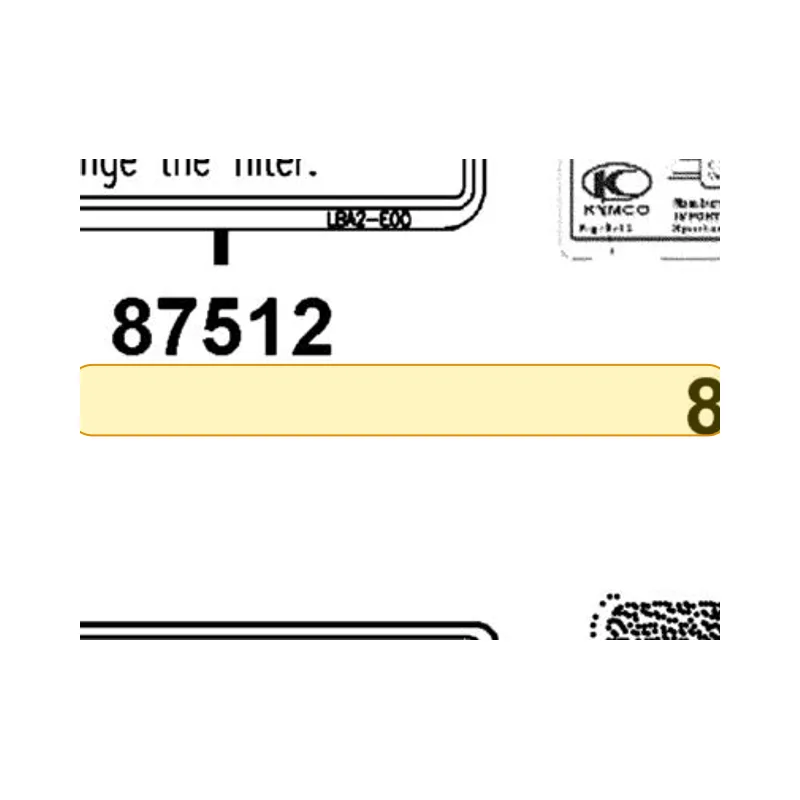 87507-KKE5-M32-T01 MARK OF CANISTER L/O — diagram cutout