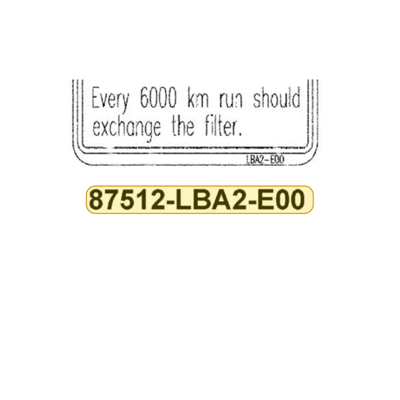87512-LBA2-E00-T01 CAUTION FILTER — diagram cutout