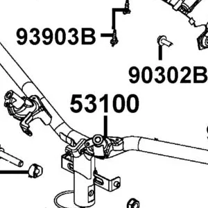 53100-AHJ2-E10 HANDLE COMP STRG — diagram cutout