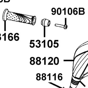 53105-LEJ2-E1A END L HANDLE — diagram cutout