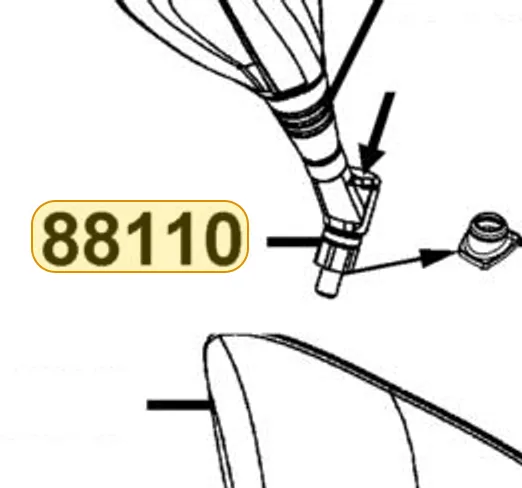 88110-AEB9-M30-J3P Mirror Assembly Right Back — diagram cutout