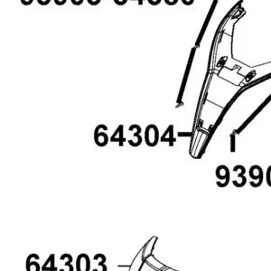 64304-AEB9-E00-F1P COVER,FR TOP B — diagram cutout