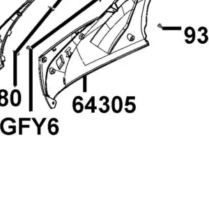 64305-AEB9-E00-D0M "SKIRT A, R SIDE" — diagram cutout