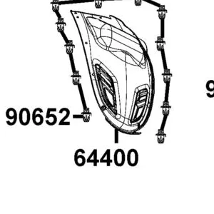 64400-AEB9-E00-N1R COWL UNDER — diagram cutout