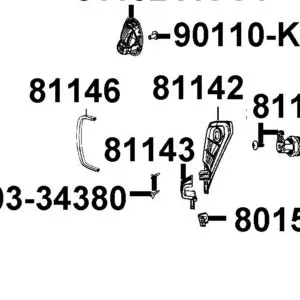 81143-AEB9-E00 HINGE COVER LEGSHIE — diagram cutout