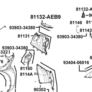 81132-AEB9-E00-BHP "0 CAP , LEG SHIELD UP" — diagram cutout