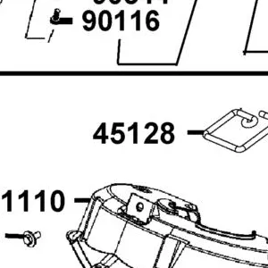 45128-AEB9-E00 CLAMPER FR BRK HOSE — diagram cutout
