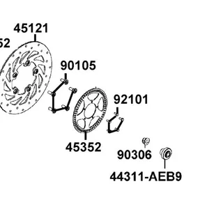 44311-AEB9-M30 COLLAR FR WHEEL SIDE — diagram cutout