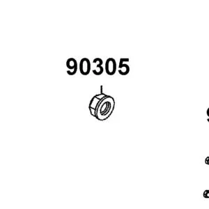 90305-KNBN-C03 NUT U 16MM(K) — diagram cutout
