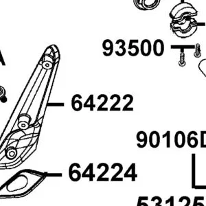 64222-AEB9-E01 STAY FRONT L COWL — diagram cutout
