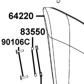 90106-KUDU-C10 BOLT FLANGE 8*26(CR) — diagram cutout