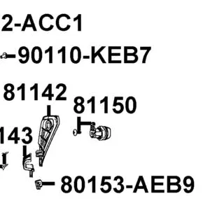 81150-ZZA6-C00 LOCKLESS ASSY — diagram cutout