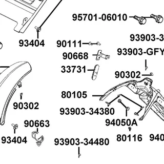 93903-34480-G SCREW TAPPING 4*16 (K) — diagram cutout