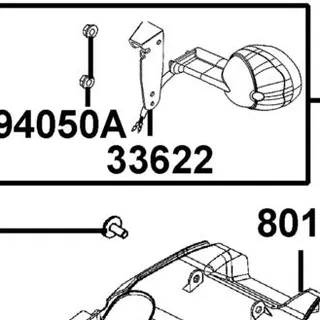 33622-AEB9-M30 "STAY,WINKER ASSY RR" — diagram cutout