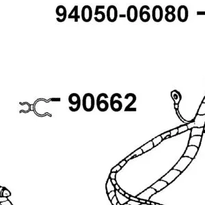 90662-LHG7-C00 CLIP — diagram cutout