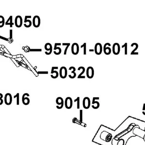 50320-AEB9-E00 "STAY,REAR FENDER" — diagram cutout