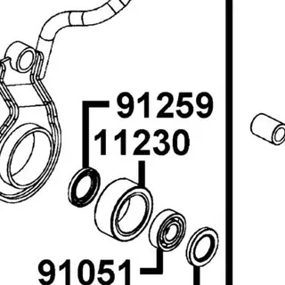 11230-KFBF-C00 RUBBER BUSH RR FORK — diagram cutout