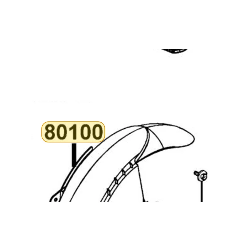80100-LEJ3-E10-N1R FENDER RR TIRE — diagram cutout