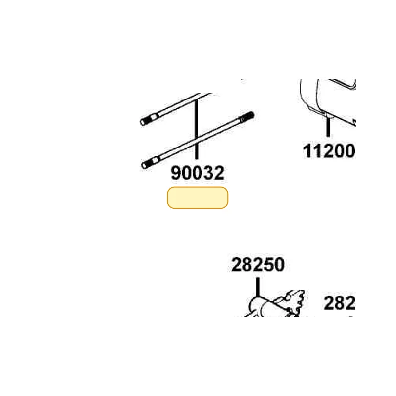 90032-KUDU-900 BOLT B STUD 8*208.5 — diagram cutout