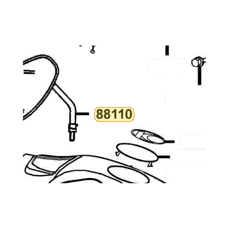 88110-KFA6-900 MIRROR ASSY R BACK — diagram cutout