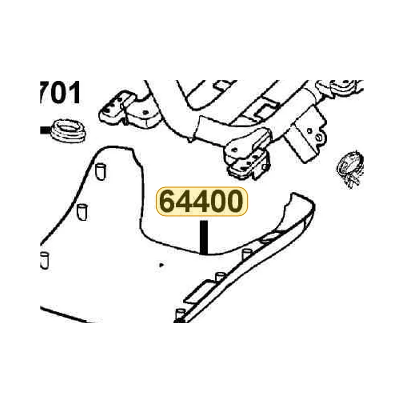 64400-KFA6-900-Y1P COWL UNDER — diagram cutout