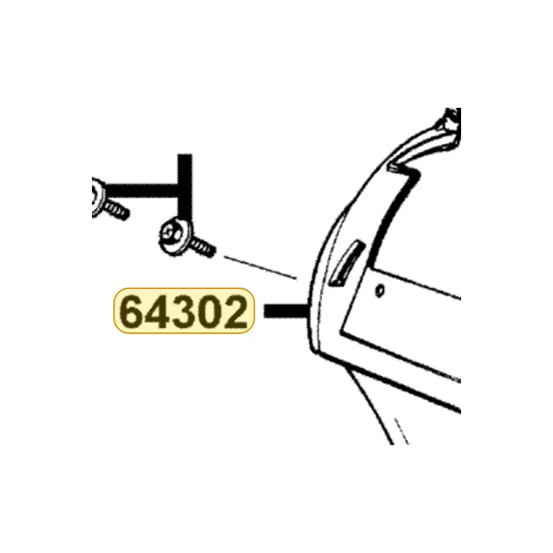 64302-KFA6-900-N8P MOLD FRONT (Bright Silver) — diagram cutout