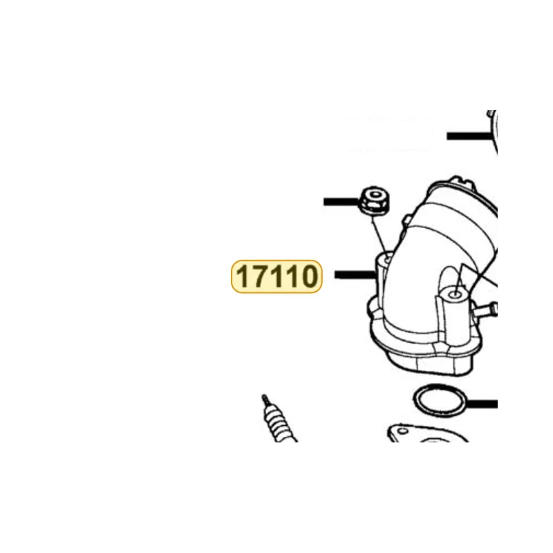 17110-KUDU-900 PIPE COMP INLET — diagram cutout