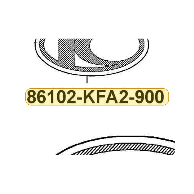 86102-KFA2-900-T01 EMB K-LOGO 20MM — diagram cutout