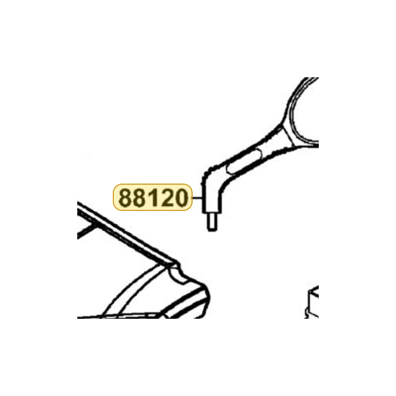 88120-LBD5-E00 MIRROR ASSY L BACK — diagram cutout