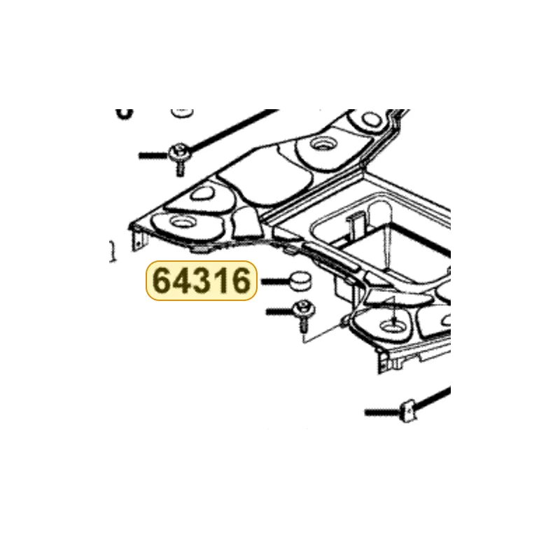 64316-LCD3-E00 PLUG RR FLOOR — diagram cutout