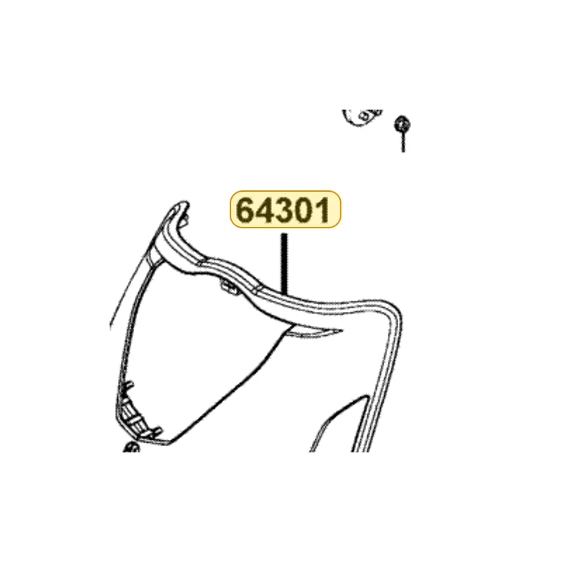 64301-LCD3-E00-BAP COVER FRONT — diagram cutout