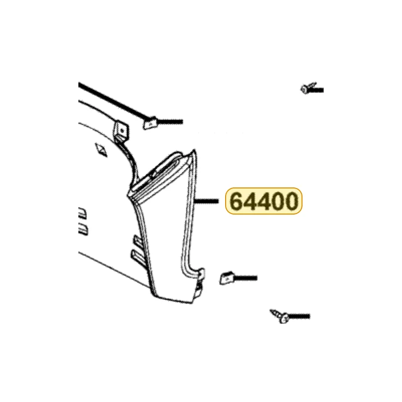 64400-LCD3-M30-BAP COWL UNDER — diagram cutout
