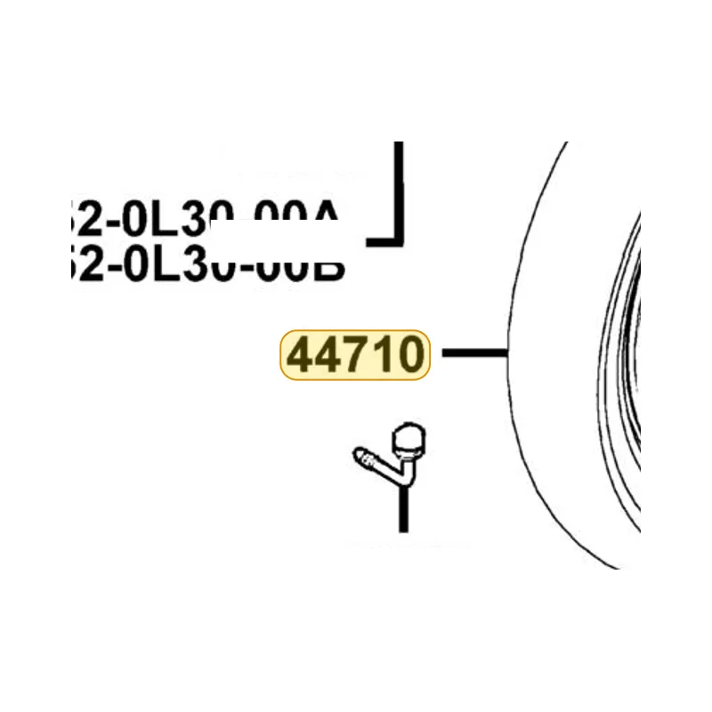 44710-LCD3-E0A TIRE ASSY FR 100/80-16 4P TL /KENDA — diagram cutout