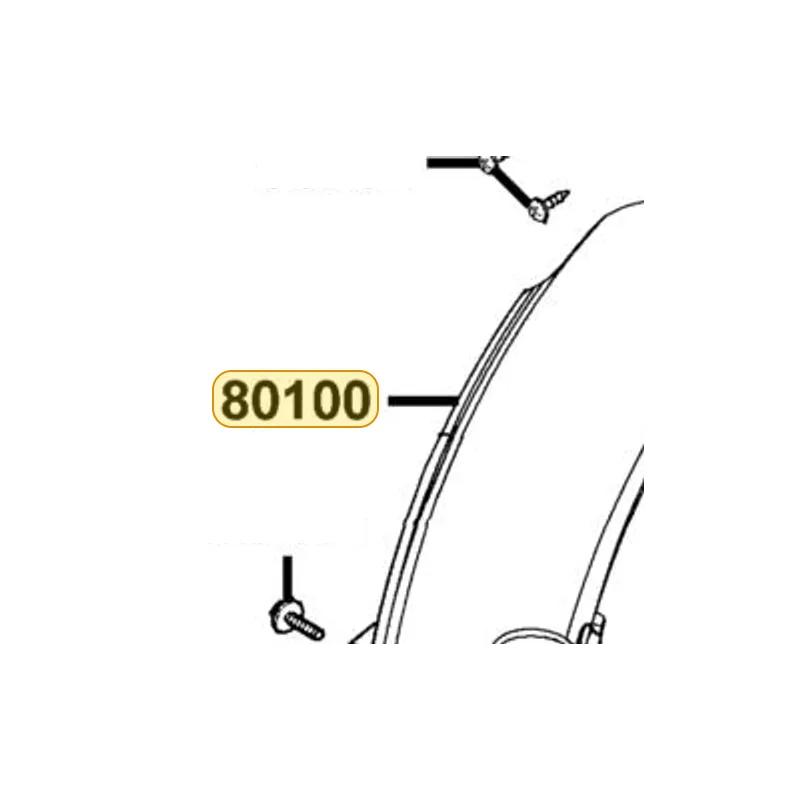 80100-LCD3-E00 FENDER RR TIRE — diagram cutout