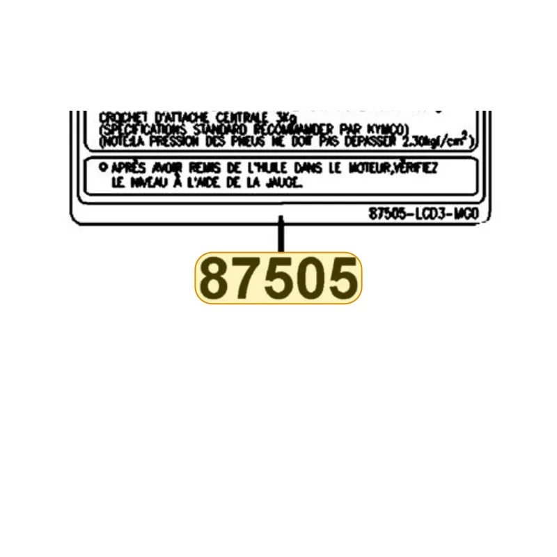 87505-LCD3-MG0-T01 LABEL TIRE — diagram cutout