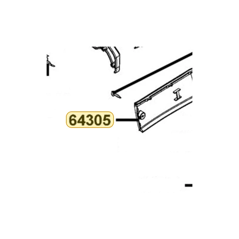 64305-LCD3-E00-NMP SKIRT R SIDE — diagram cutout