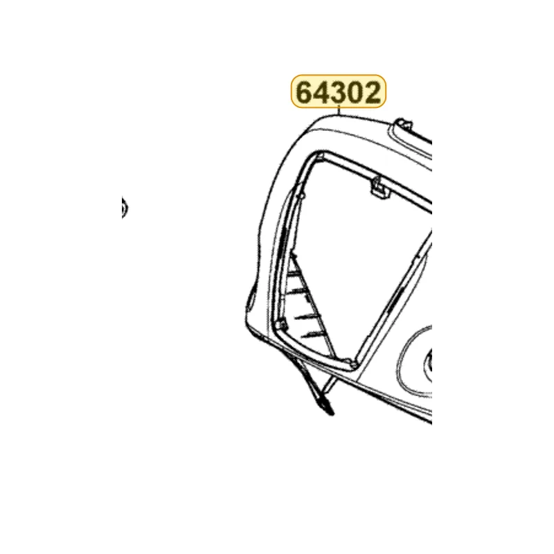 64302-LLJ3-M30-R7P MOLDING FR — diagram cutout