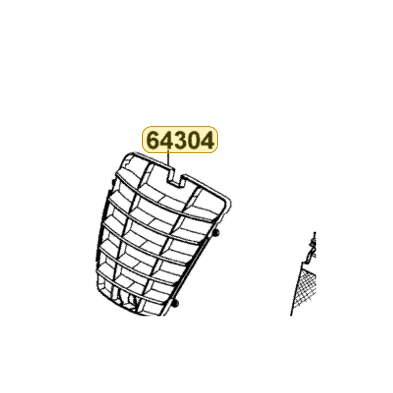 64304-LLJ3-E00-NEP GRILL FR — diagram cutout