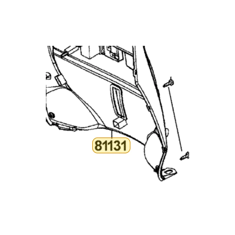 81131-LLJ3-E01-N1R LEG SHIELD (Black) — diagram cutout