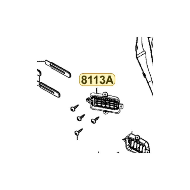 8113A-LLJ3-E00-N1R LOUVER ASSY R (Black) — diagram cutout