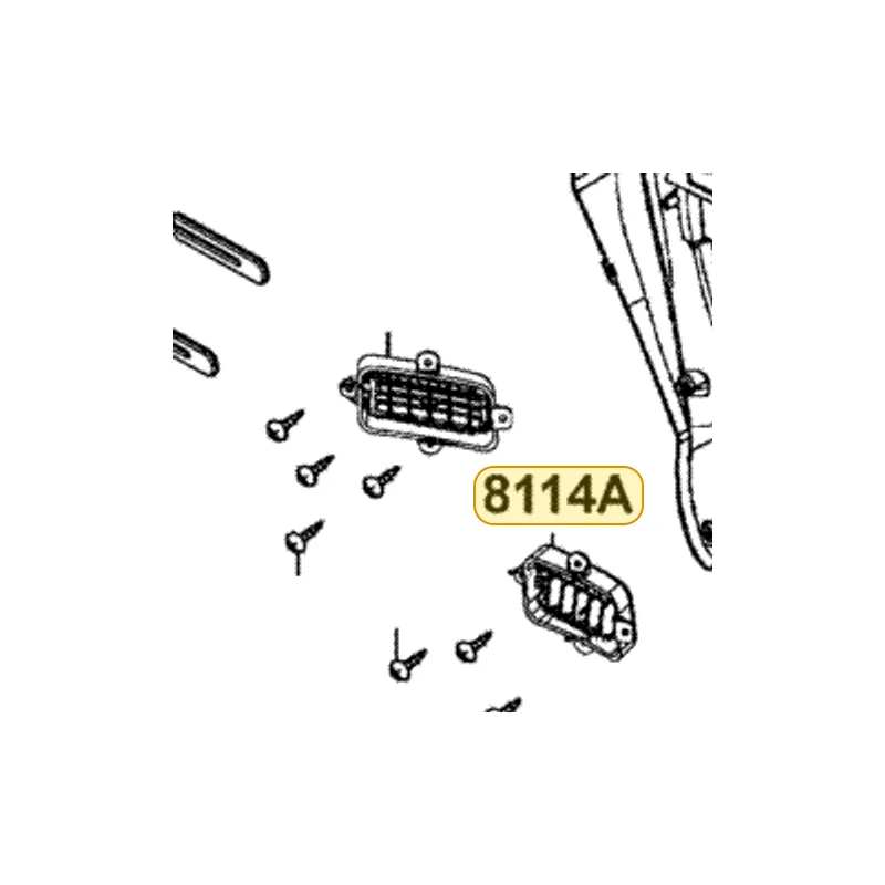 8114A-LLJ3-E00-N1R LOUVER ASSY L (Black) — diagram cutout