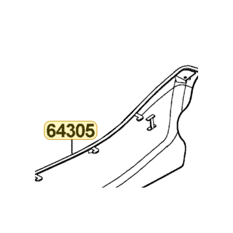 64305-LLJ3-E00-NFP SKIRT R SIDE (Dark Gray Metallic) — diagram cutout