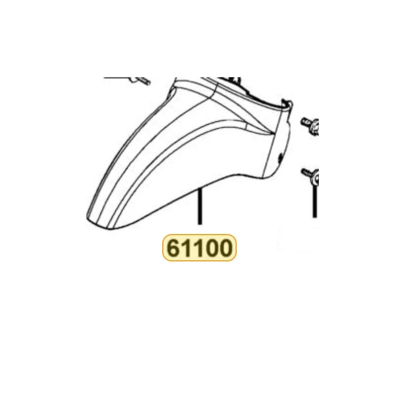 61100-LLJ3-E01-N8P FENDER FR (Bright Silver) — diagram cutout